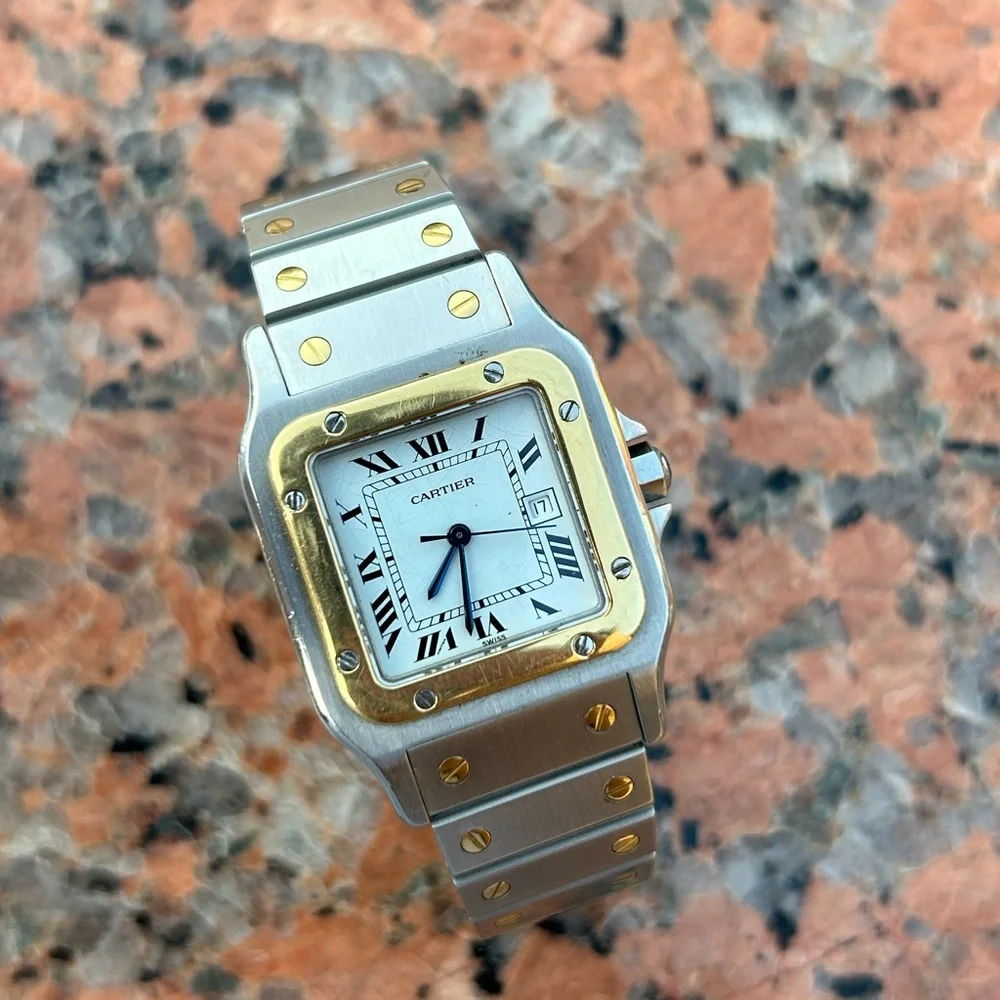 Cartier santos Carree 2961 Automatic two tone watch - Picture 7 of 15